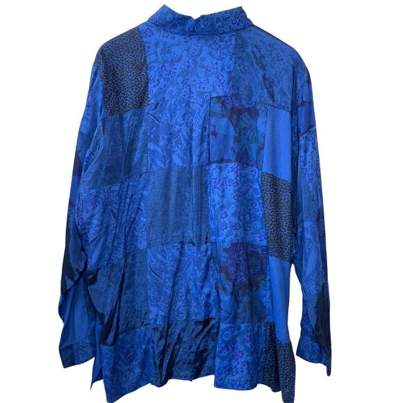 COLDWATER CREEK Patchwork Tunic Womens Plus Size 2X Button Down Casual Lagenlook - Picture 5 of 10